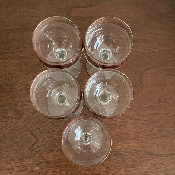 Vintage 1970s Culver Tortoise Wine Glasses—5 available - Picture 2 of 6